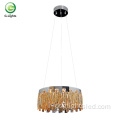 Luxuoso lustre led redondo de cristal K9 de 3000k